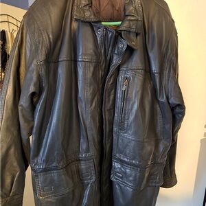 Men's Black Leather Jacket